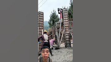 Cách đổ bê tông cột nhanh nhất #construction #xaydung #constructionchannel