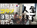 韓国人が３日間コタツで寝たらダメ亀人間にまりました！（ダメ人間Ver.）