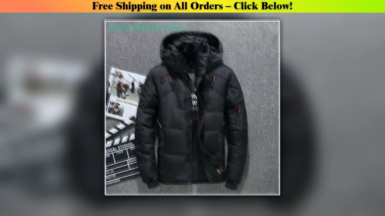 2025 New Top Men Winter Jacket White Duck Down Parka Casual Goose Feather Men's Winter Coat Hood