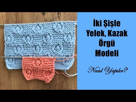 Harika Bir Yelek Kazak Bebek Yeleği Örgü Modeli Nasıl Yapılır / İki Şişle Örgü Modeli Anlatımı