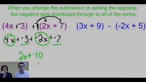 Adding and Subtracting Linear Expressions video