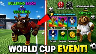 Kick a Soccer Ball For Free Infinity in WORLD CUP FOOTBALL Event in Escape Tsunami For Brainrots