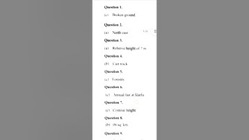 geography real answer key icse class 10