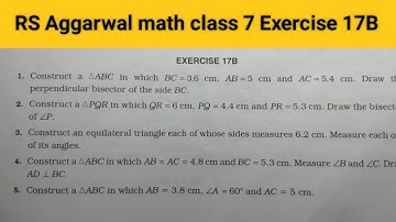 RS Aggarwal math class 7 exercise 17B ।। Class 7 exercise 17B RS Aggarwal math solution