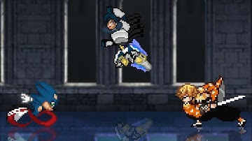 Speedster Test [sonic vs zenistu vs tenya] Sticknodes sprite animation