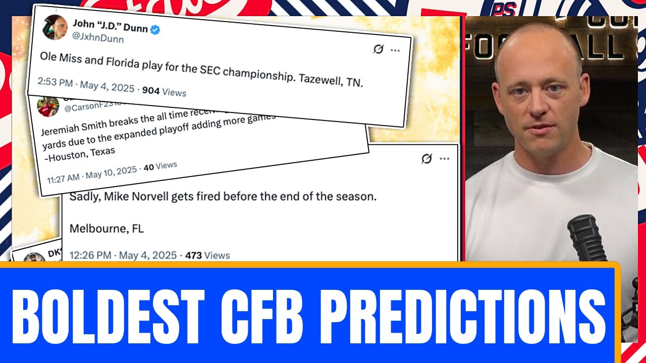 Boldest College Football Predictions Of 2025 - Josh Pate Cut - YouTube