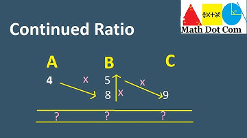 Continued Ratio | How to Find the Continued Ratio Between Three Quantities | Math Dot Com