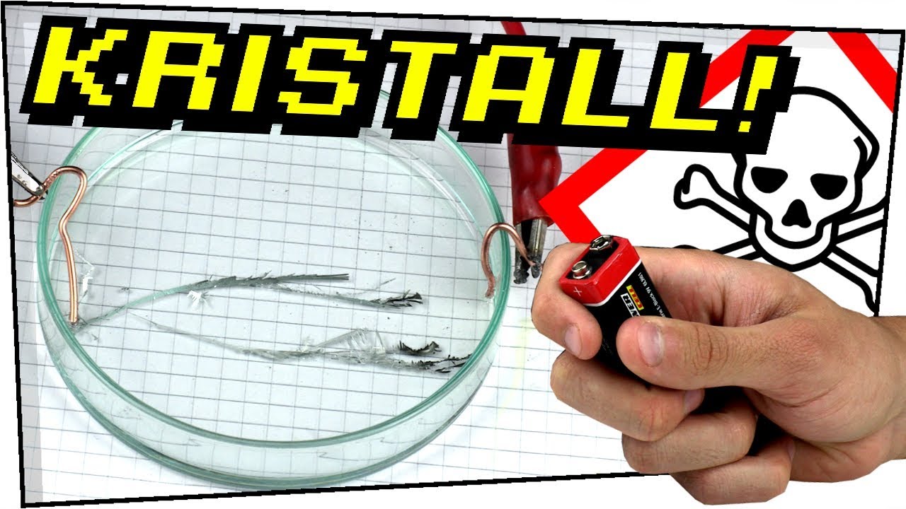 KRISTALLE AUS METALL mit BATTERIE züchten! EXPERIMENT - Gefährliche Experimente #96