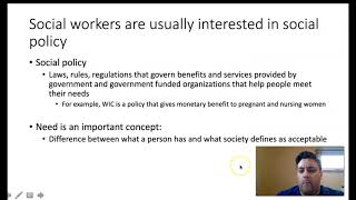 Intro to social welfare policy