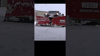 Silverado 3500 & Western MVP3 Clearing Driveway