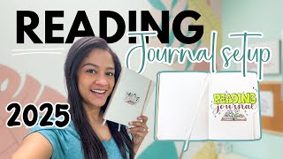 2025 Reading Journal Setup with Fun Bubble Lettering Calligraphy