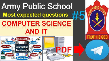 Computer Science for APS AWES || Computer and IT for APS AWES || Part 5