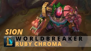 Worldbreaker Sion Ruby Chroma - League Of Legends