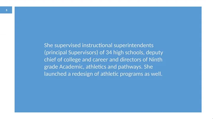 Jane Spence - Worked as Chief of Secondary Schools...
