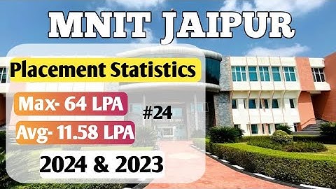 MNIT Jaipur Placement Statistics of 2024 and 2023| All Branches 🔥| Level Up JEE