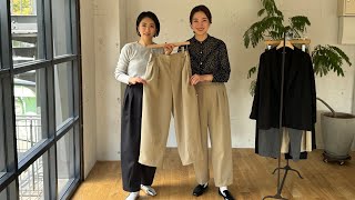 新作】大人気コクーンパンツが1年中はける素材に - YouTube