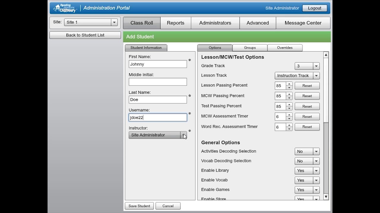 RH Discovery Walkthrough - Administration Portal/Class Roll - YouTube
