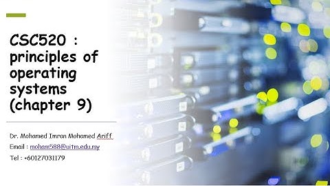 CSC520 A4CS2303B, A4CS2303A 2021 Chapter 9 13 Dec 2021