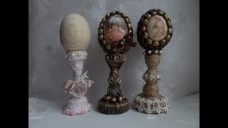 Подставки-стоечки для пасхальных яиц, мастер класс/Stands for Easter eggs from a waste material Подставки-стоечки для пасхальных яиц, мастер класс/Stands for Easter eggs from a waste material