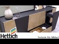 Feel style: open shelf wall unit and sideboard with thin contours at Interzum 2017 Feel style: open shelf wall unit and sideboard with thin contours at Interzum 2017