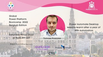 Lessons learnt after a year of RPA automation by Tomasz Poszytek #GPPB2022 #PowerAddictsBE