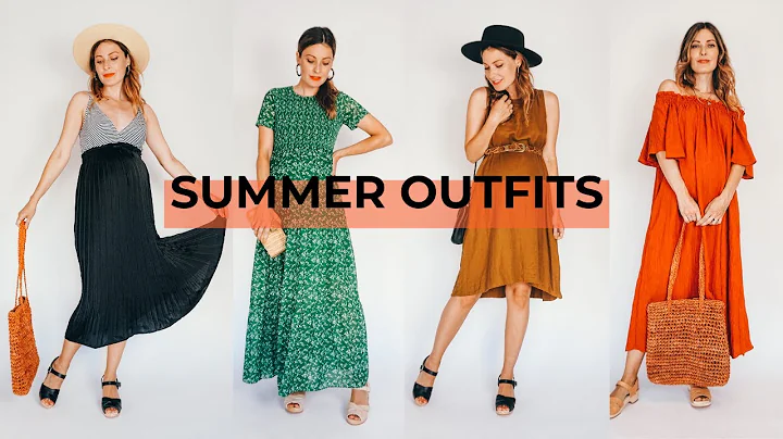 Summer Outfit Lookbook 2020 | Maternity Style | Sandgrens Clogs w/ Vintage & Thrifted | Tiny Acorn