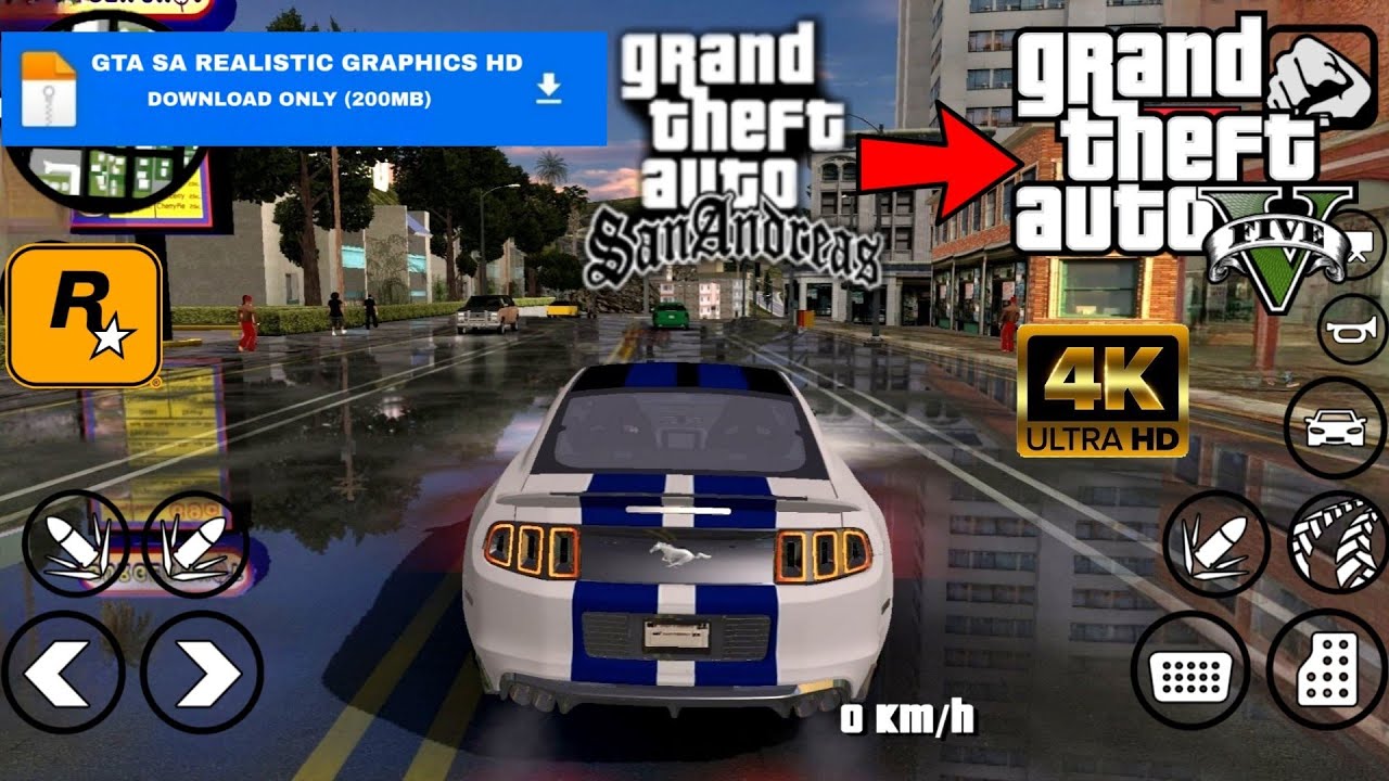 GTA SA MOD REALISTIC HD REDUX 5.0 GAMEPLAY V 69 MODPACK - YouTube