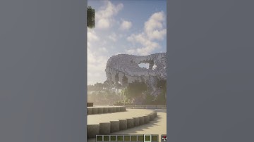 I built a small DINOSAUR SKULL in Minecraft ✨