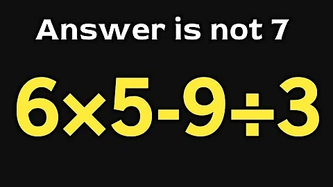 6×5-9÷3 = ❔ \ Most people get this simple math question wrong \ PEMDAS rules question