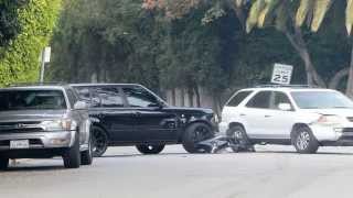 David Beckham and son Brooklyn in Car Crash