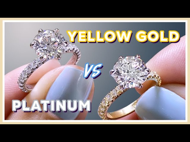 Yellow Gold vs. White Gold Rings Comparison • Above Diamond