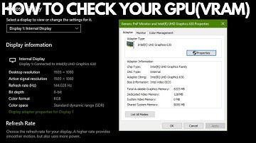 HOW TO CHECK YOUR GRAPHICS CARD(GPU) VIDEO MEMORY (VRAM) SIZE ON WINDOWS 10/11