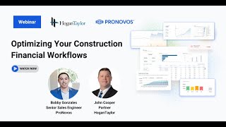 Optimizing Your Construction Financial Workflows with HoganTaylor