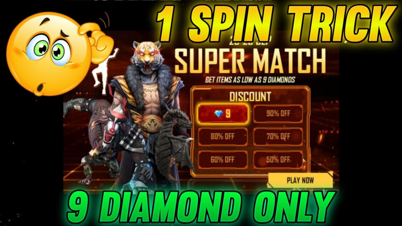 Super Match Event 1 Spin Trick | 9 Diamond Trick | Free Fire New Event | FF New Event | Elite Pass