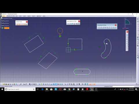 9.Predefined Profile CATIA V5 :Rectangular-Oriented Rectangular-Parallelogram-Elongated Hole-Keyhole