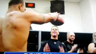 Baltimore Ravens Jarret Johnson BJ over coaches Shoulder!