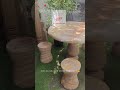 Stylish Stone Garden Furniture Set Sold to Pune, Maharashtra #naturalstonefurniture