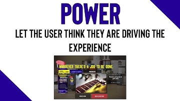 Use Power to Let the User Drive the Experience