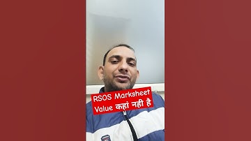 rsos / rsos marksheet value #rajasthannews #rajasthangk #exam