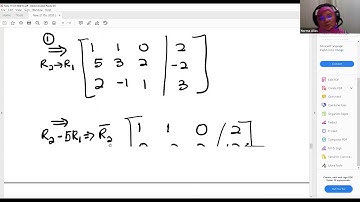 Gauss elimination with elementary row operation