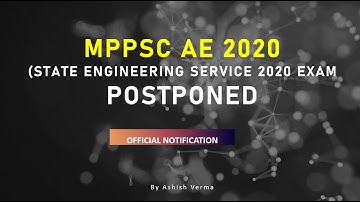 MPPSC AE 2020 Exam Postponed|Official Notification