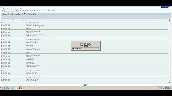 SAP TCode -- "Search_SAP_Menu"