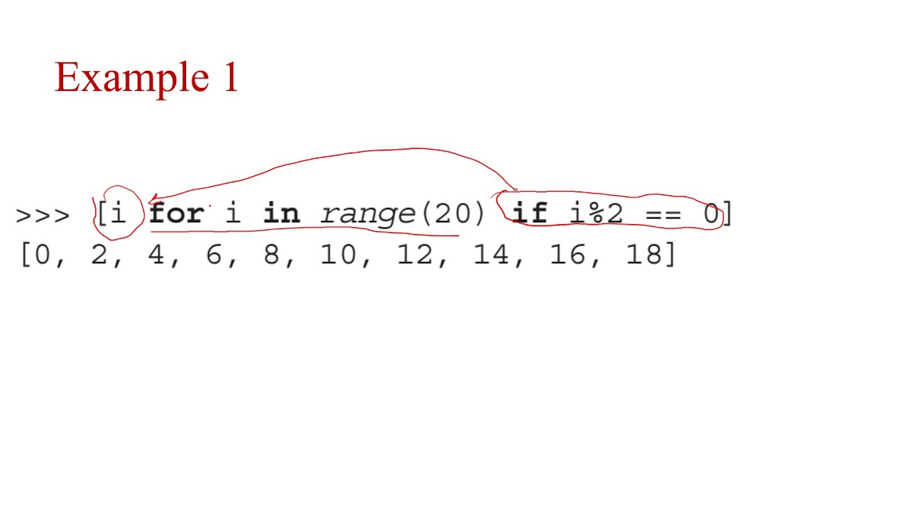 List Comprehension in Python - YouTube