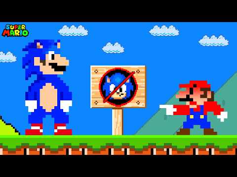 Super Mario Bros., But Custom Sonic Mario Is Banned Here!