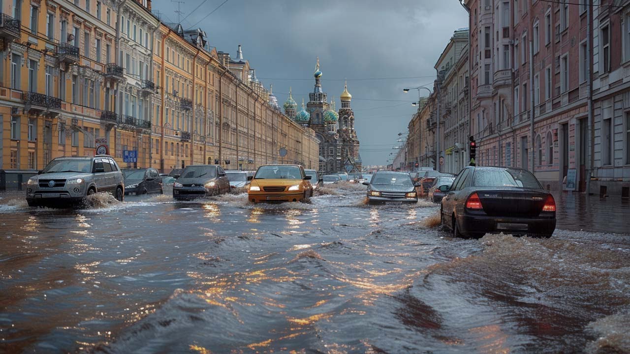 Петербург утопает в талой воде. Циклон «Рикса» обрушился на город