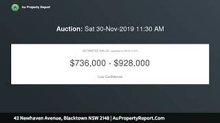 43 Newhaven Avenue, Blacktown NSW 2148 | AuPropertyReport.Com