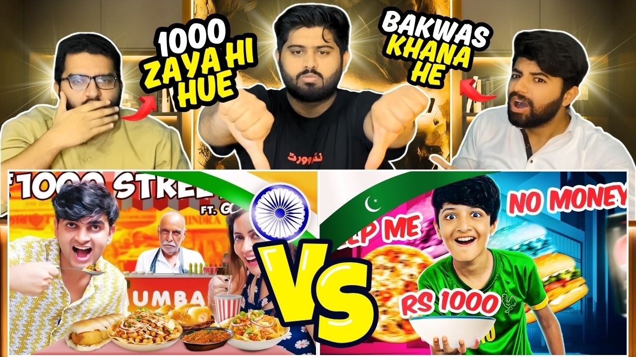 Reaction On India vs Pakistan ₹1000 Food Challenge | स्वाद | Pakistani Reaction 🔥