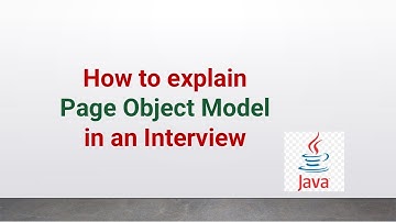 How to explain page object model in an Interview #youtube #automation #coding #javaprogramming