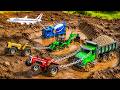 JCB 3DX -tipper-mahindra-rescue-pulling-out-jcb-3dx-crane-new-holland-kubota-tractor-kids-cartoons