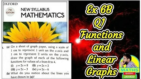Q1 || Ex-6B || D1 || Functions and linear graphs